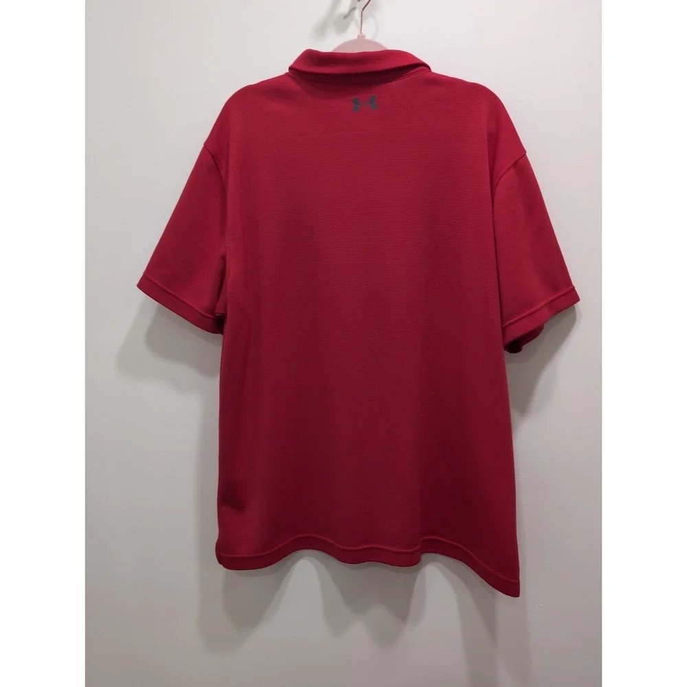 Under Armour Men's 2XL Red Loose Polo Preppy Athletic Golf - Picture 6 of 8